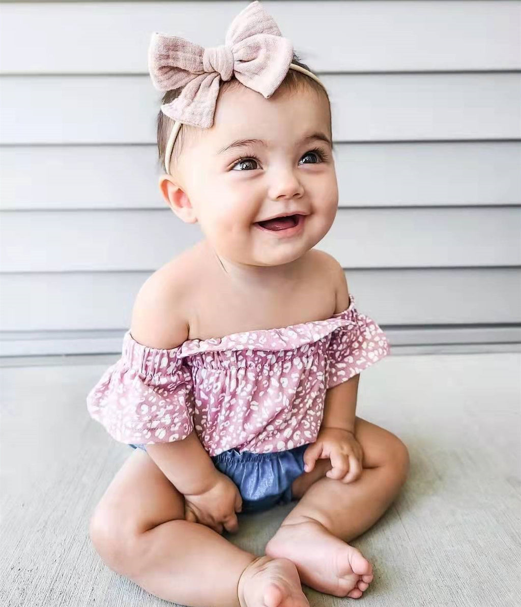 Lot 4 Bandeaux Bébé gaze de coton naturel