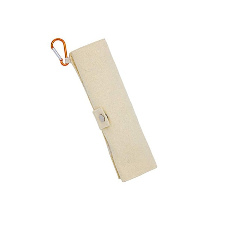 7-Piece Portable Bamboo Cutlery Set - Reusable Zero Waste Kit