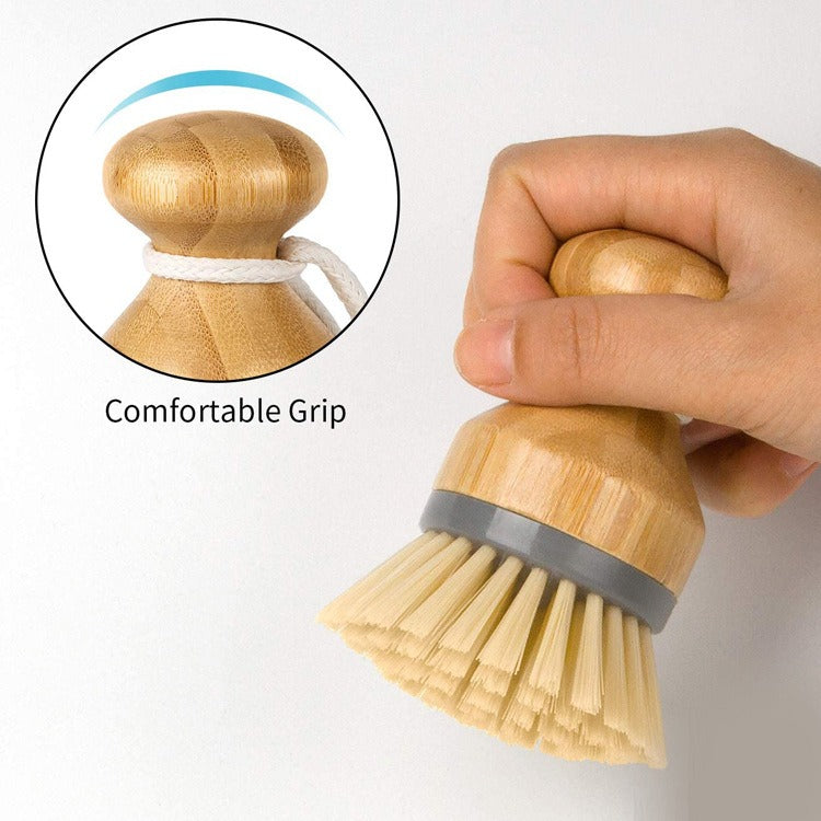 Natural bamboo dish brush – Zero-waste waterproof head
