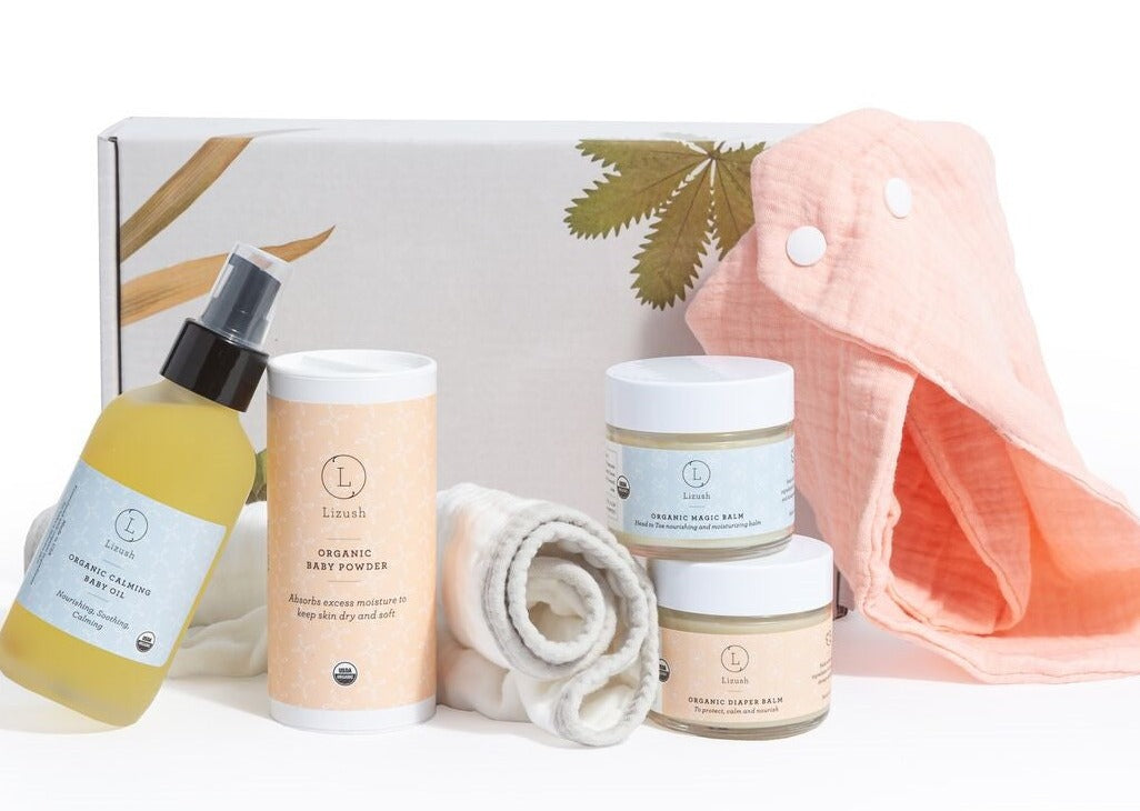 Natural Baby Gift Set – Green &amp; Chic Edition 💚Organic full care new baby gift set