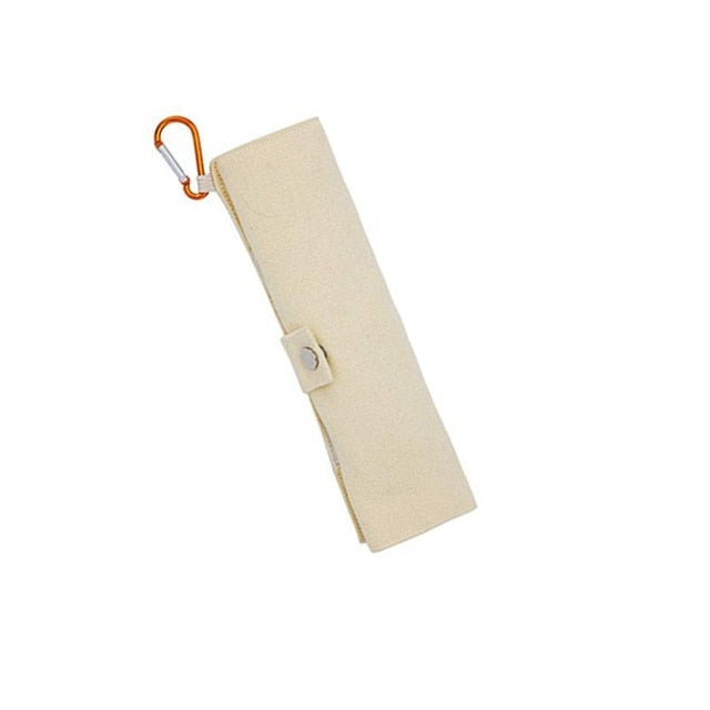 7-Piece Portable Bamboo Cutlery Set - Reusable Zero Waste Kit