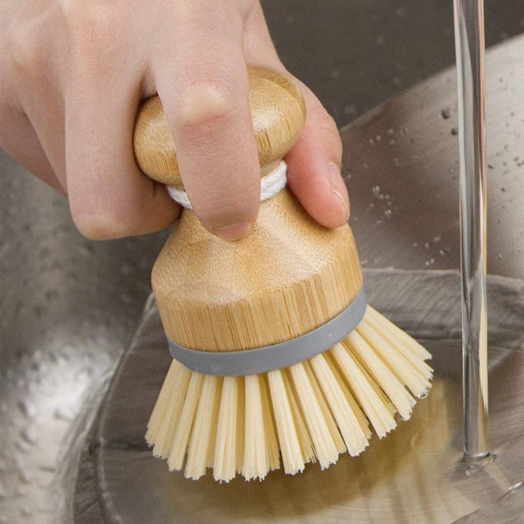 Natural bamboo dish brush – Zero-waste waterproof head
