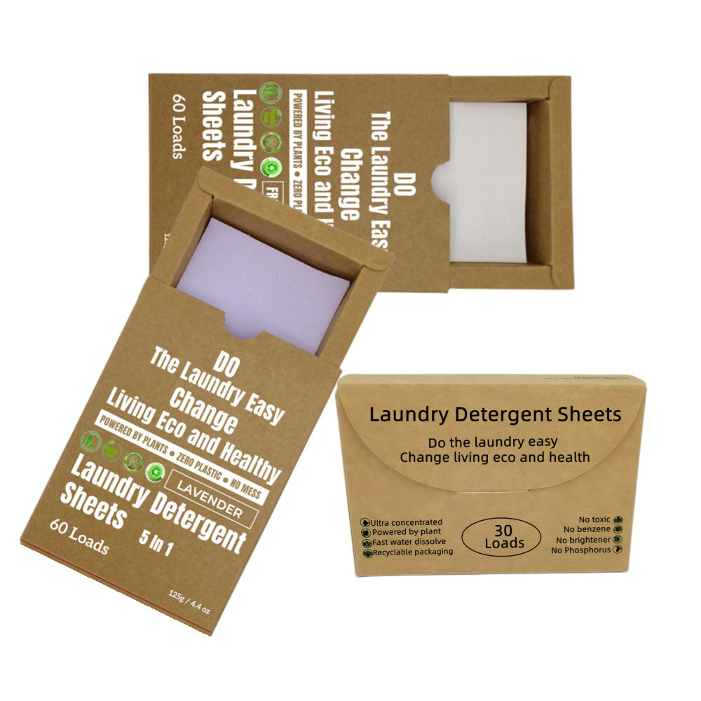 Eco-friendly 5-in-1 laundry sheets – Natural lavender – Zero plastic 🌸