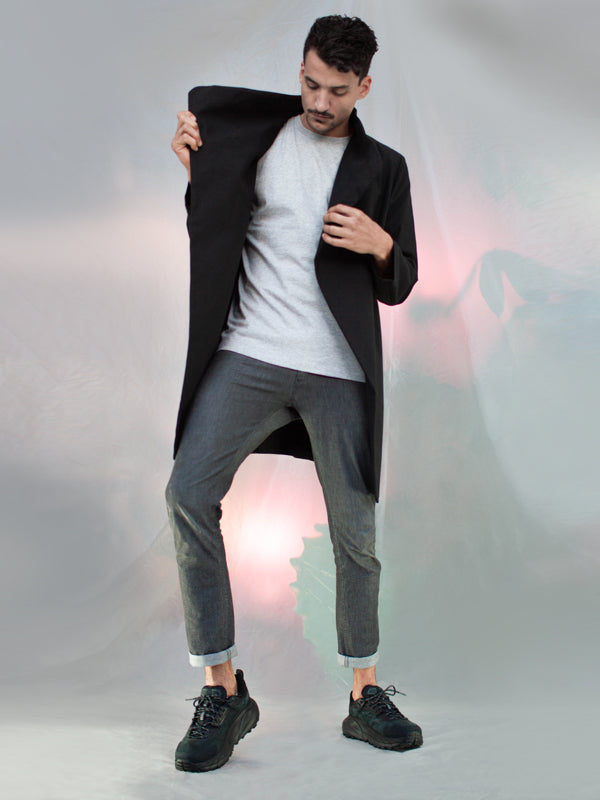 Koto Men's Coat – Limited Edition Ethical &amp; Made in France Black