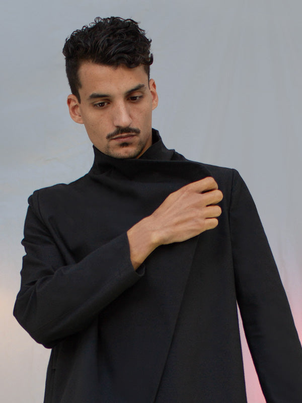 Koto Men's Coat – Limited Edition Ethical &amp; Made in France Black