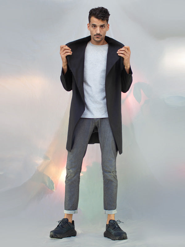 Koto Men's Coat – Limited Edition Ethical &amp; Made in France Black