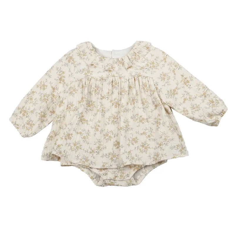Floral dress for baby girl – 100% organic cotton