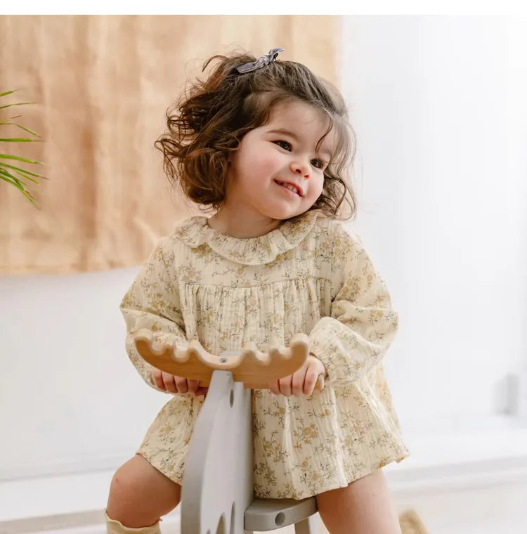 Floral dress for baby girl – 100% organic cotton