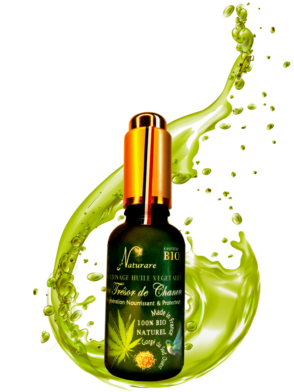 "TRIO Organic Hemp Treasure Elixir - Nourishing and repairing treatment, premium quality"