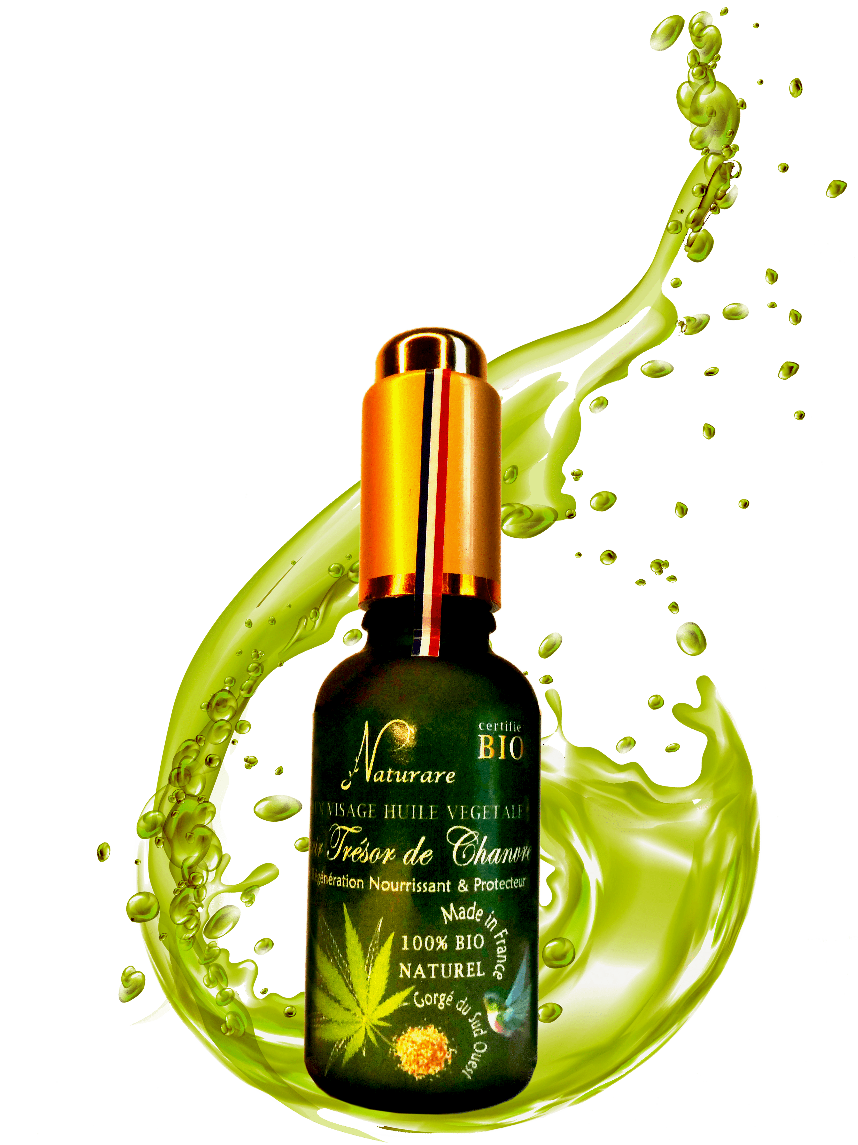 "TRIO Organic Hemp Treasure Elixir - Nourishing and repairing treatment, premium quality"