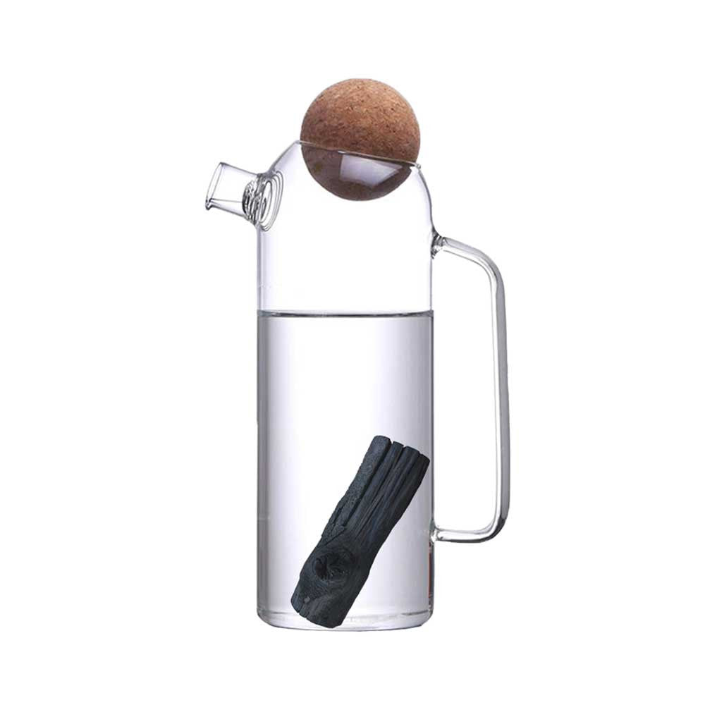 French glass and activated charcoal water filter jug ​​– 1 L