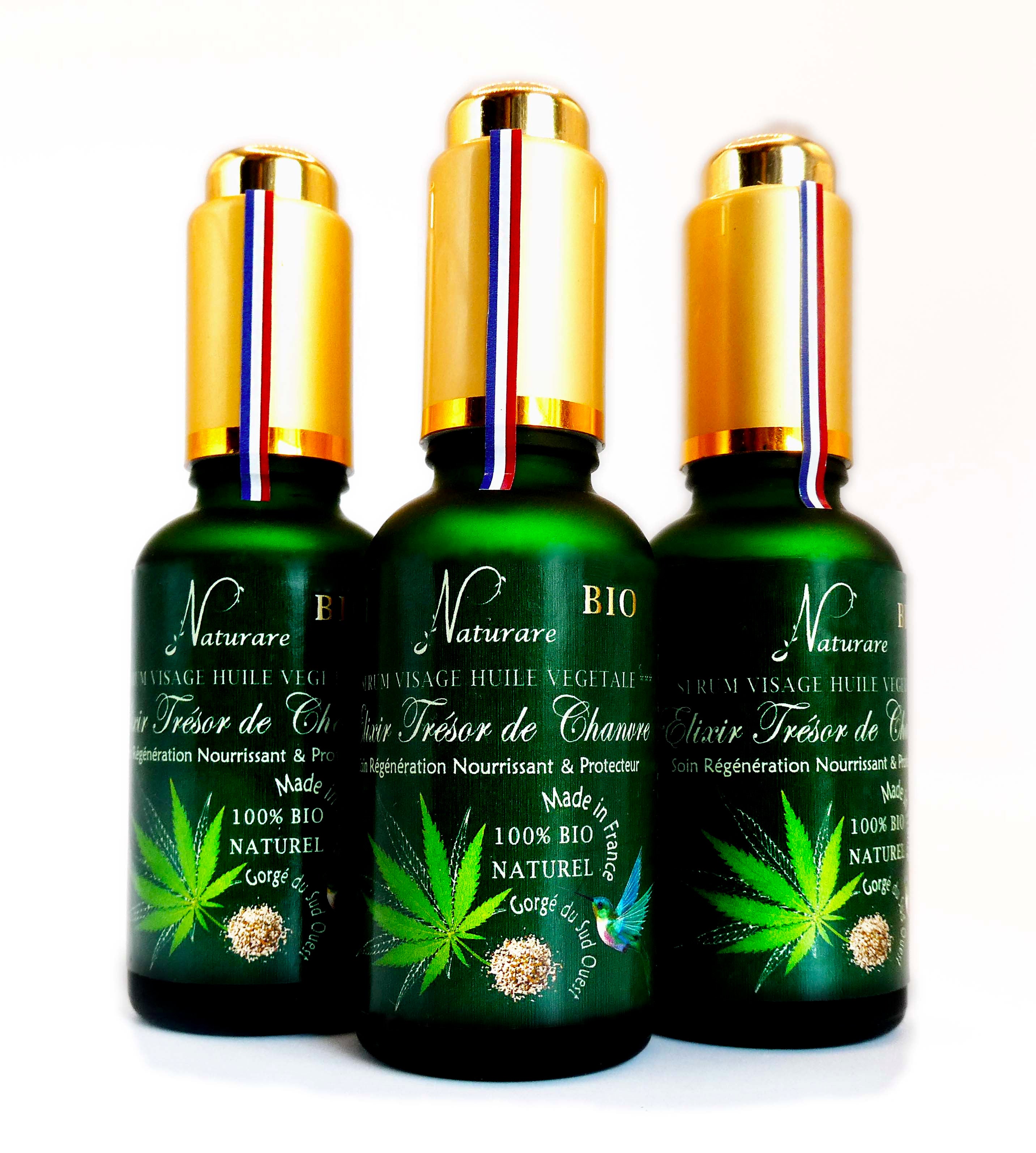 "TRIO Organic Hemp Treasure Elixir - Nourishing and repairing treatment, premium quality"