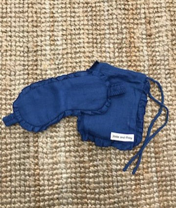 Sleep Mask in Linen with Feature Frill & Travel Bag-2
