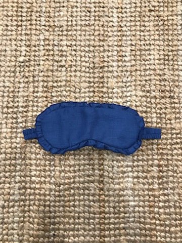 Sleep Mask in Linen with Feature Frill & Travel Bag-1
